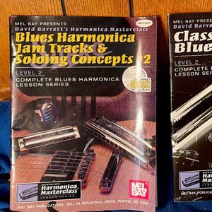 Mel Bay - Blues Harmonica - Classica Chicago Blues Harp - 2 Book - Never Used